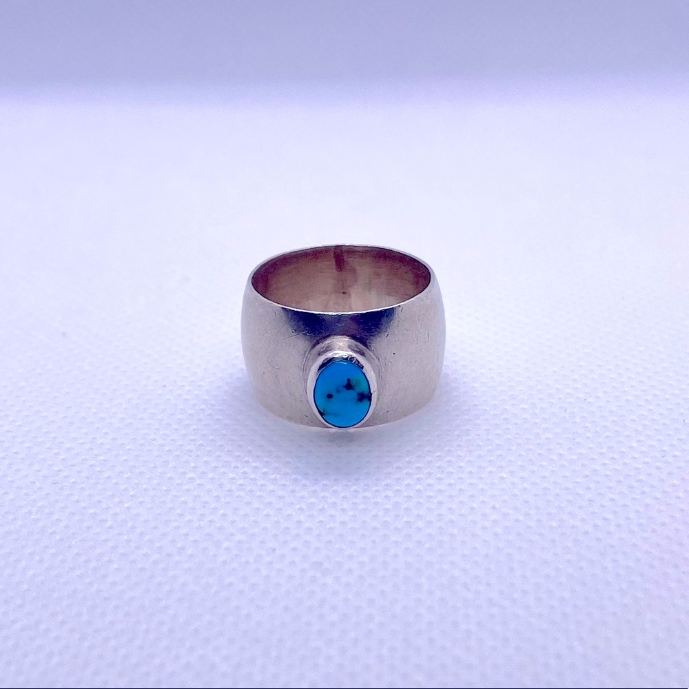 Sterling Silver & Turquoise Band Ring